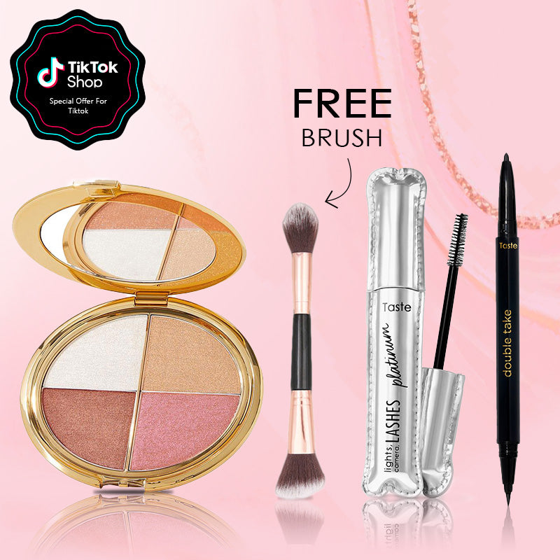đ„Last 3 hours 60% offâ°eye & cheek palette - eyeshadow and highlighter makeup (with Detachable Brush)