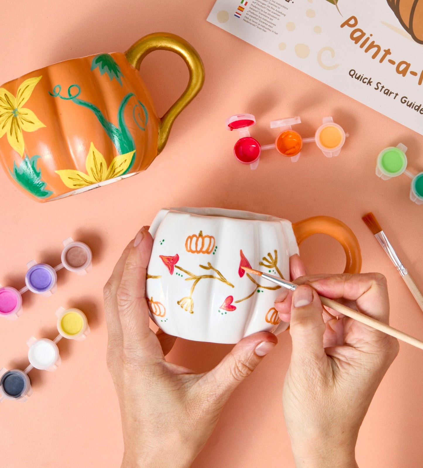 🎃 Halloween DIY Pumpkin Mug Pair – Buy More, Save More!