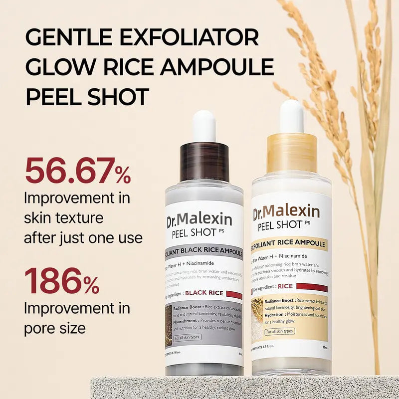 ๐Dr.Malexin Peel Shot Glow Rice Ampoule Duo