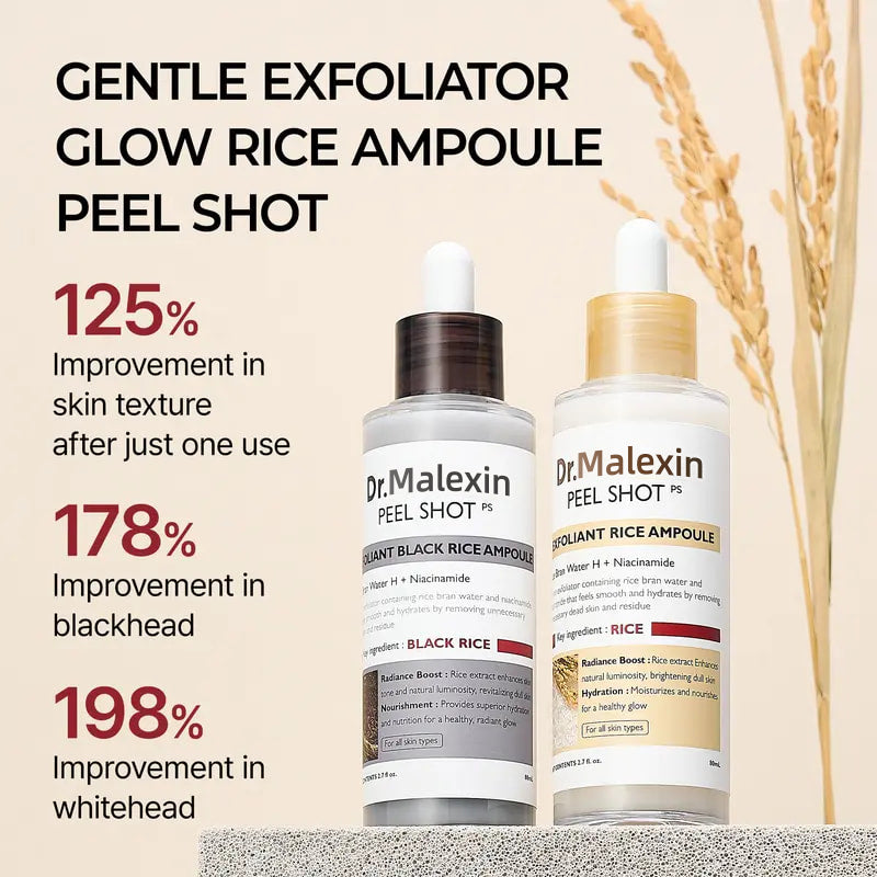 ๐Dr.Malexin Peel Shot Glow Rice Ampoule Duo