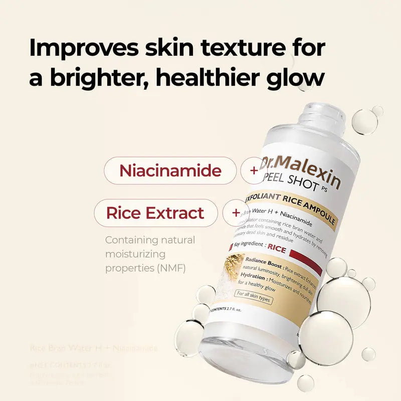 ๐Dr.Malexin Peel Shot Glow Rice Ampoule Duo