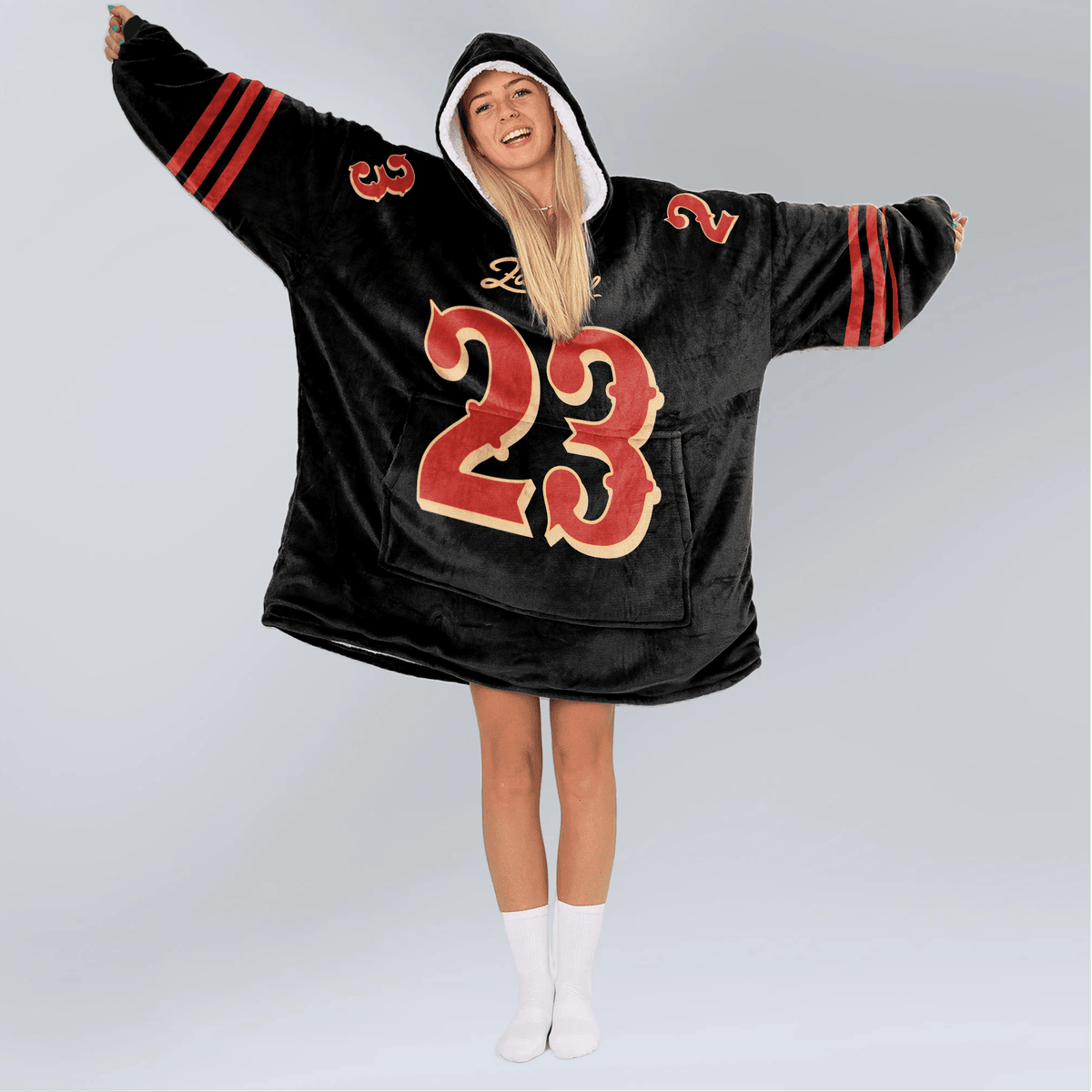 San Francisco Football Unisex Blanket Hoodie