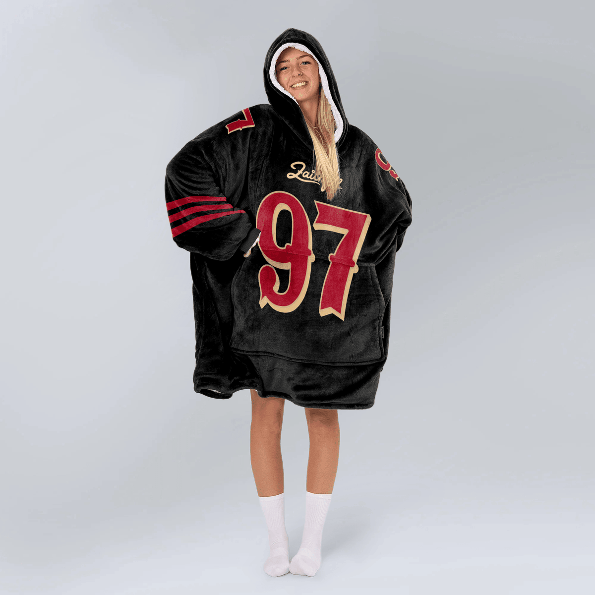 San Francisco Football Unisex Blanket Hoodie