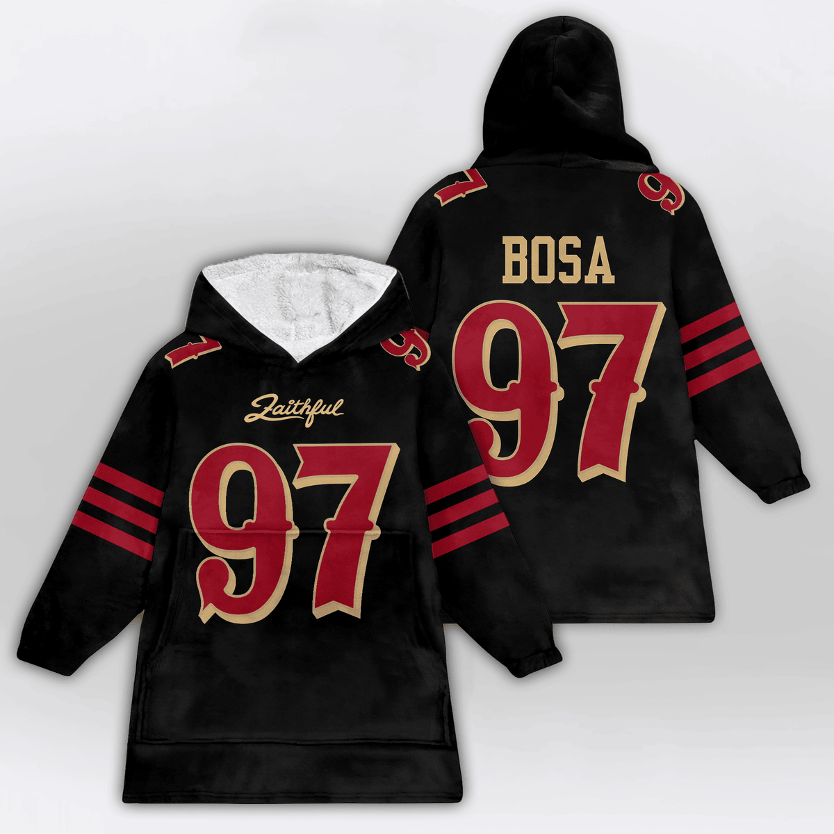 San Francisco Football Unisex Blanket Hoodie