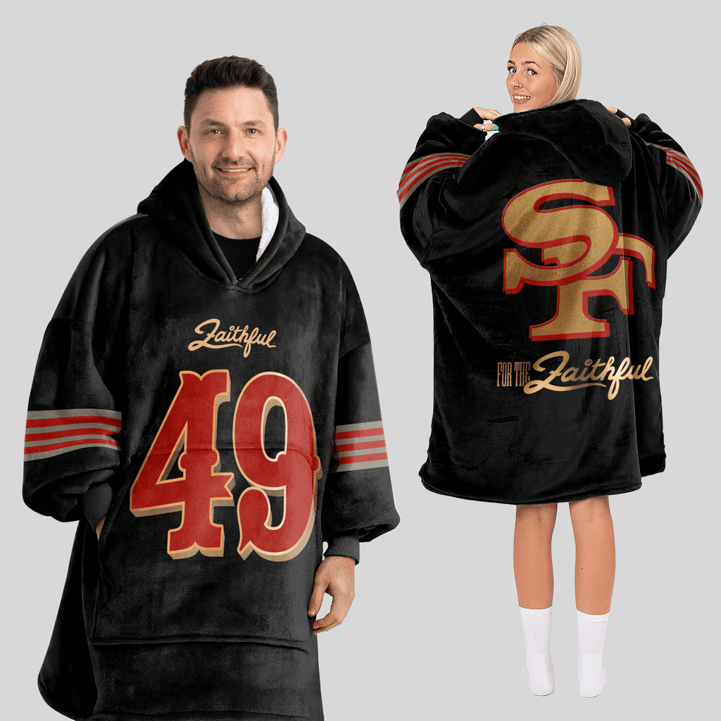 San Francisco Football Unisex Blanket Hoodie