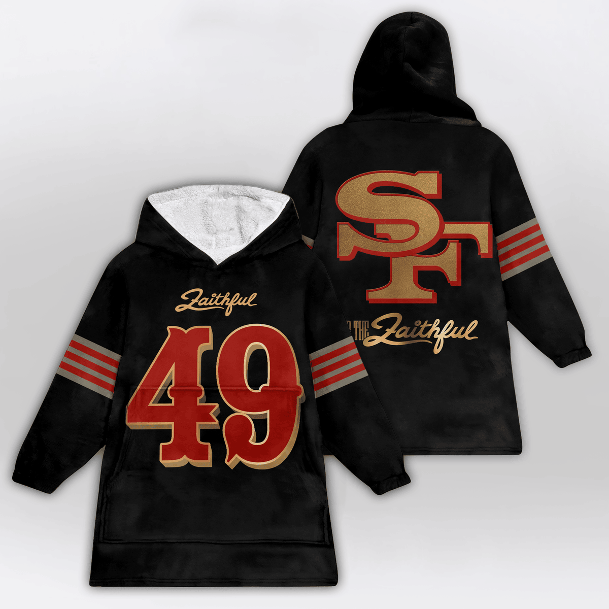 San Francisco Football Unisex Blanket Hoodie
