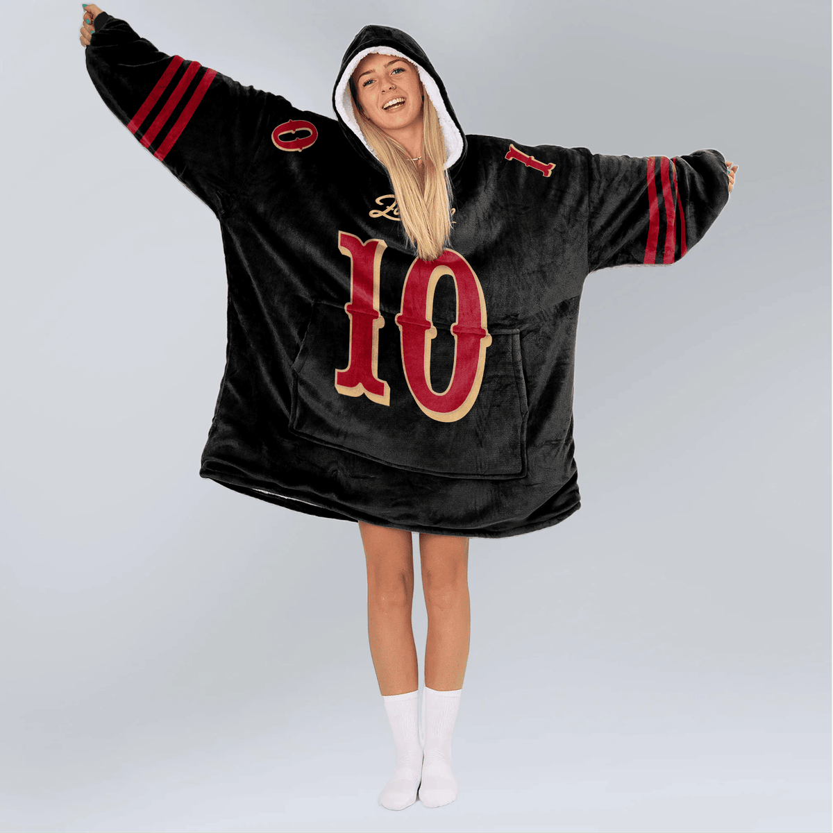 San Francisco Football Unisex Blanket Hoodie