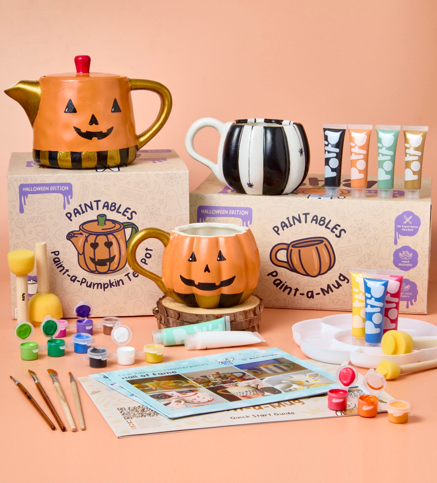🎃 Halloween DIY Pumpkin Mug Pair – Buy More, Save More!