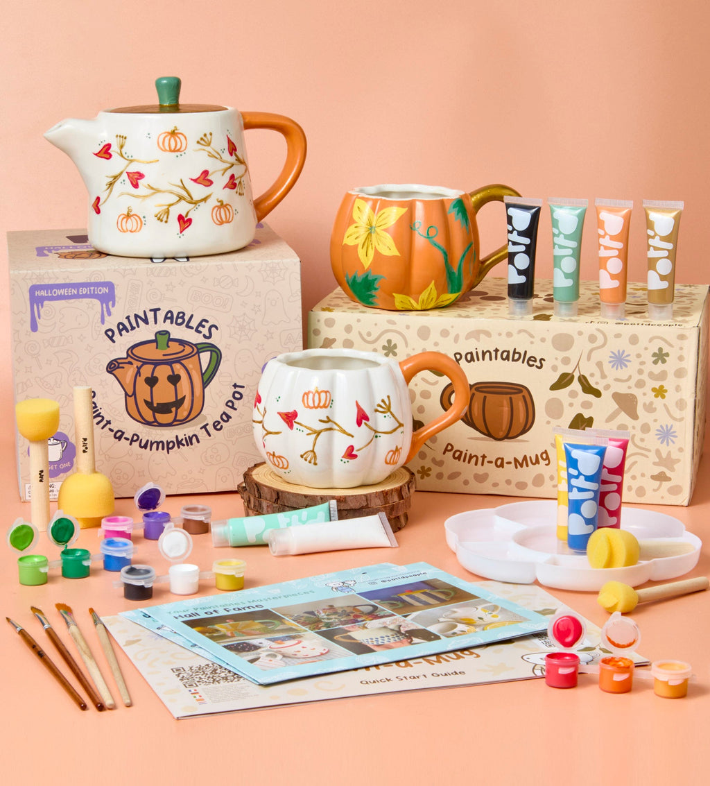 🎃 Halloween DIY Pumpkin Mug Pair – Buy More, Save More!