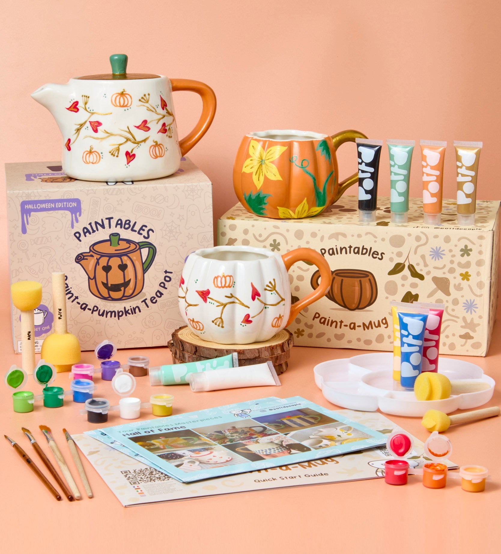 🎃 Halloween DIY Pumpkin Mug Pair – Buy More, Save More!