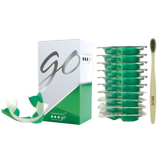 🔥Today 60% OFF🔥Opelascence Go Teeth Whitening Trays - 15% Hydrogen Peroxide Oral Gel - (10 Treatments) Ultradent Products. Teeth Whitening Kit - Mint