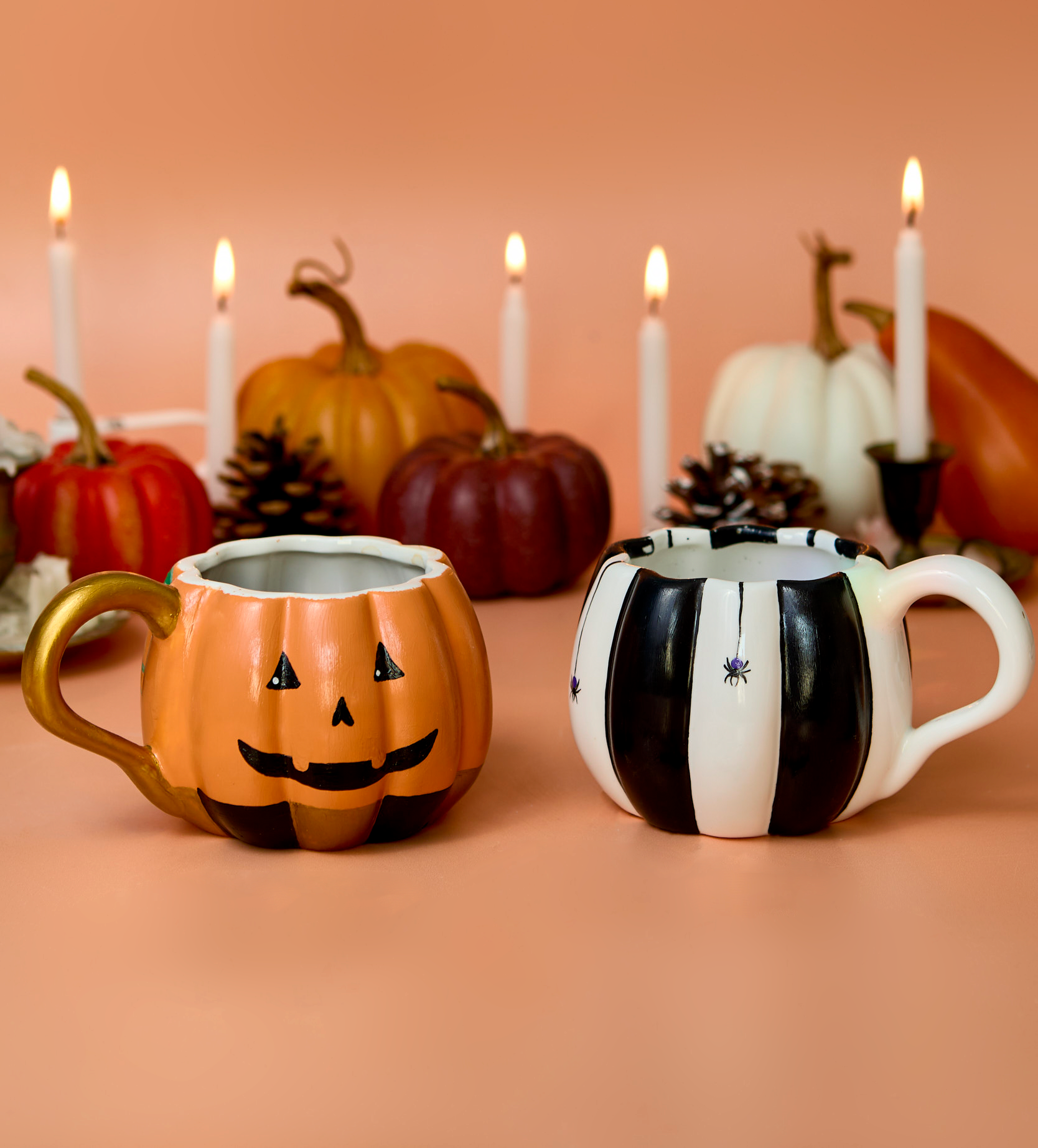 🎃 Halloween DIY Pumpkin Mug Pair – Buy More, Save More!