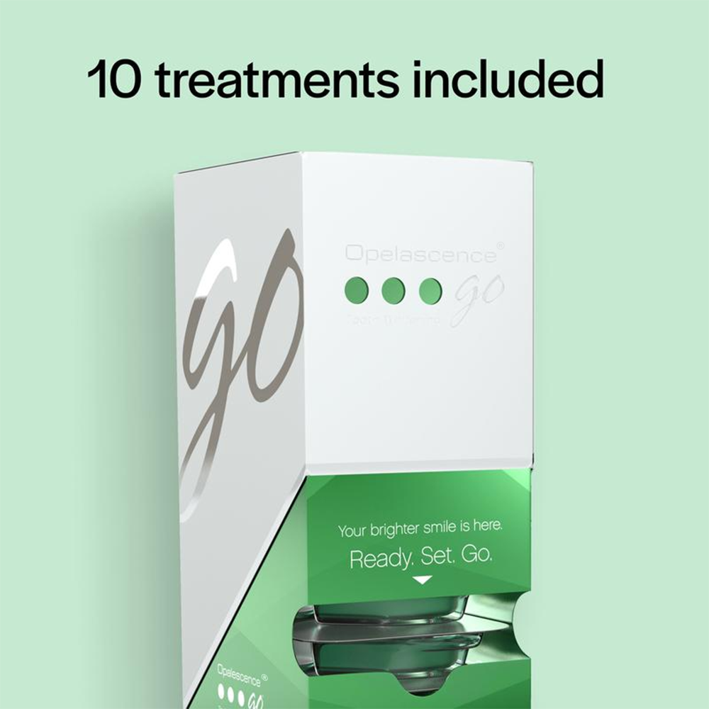 🔥Today 60% OFF🔥Opelascence Go Teeth Whitening Trays - 15% Hydrogen Peroxide Oral Gel - (10 Treatments) Ultradent Products. Teeth Whitening Kit - Mint