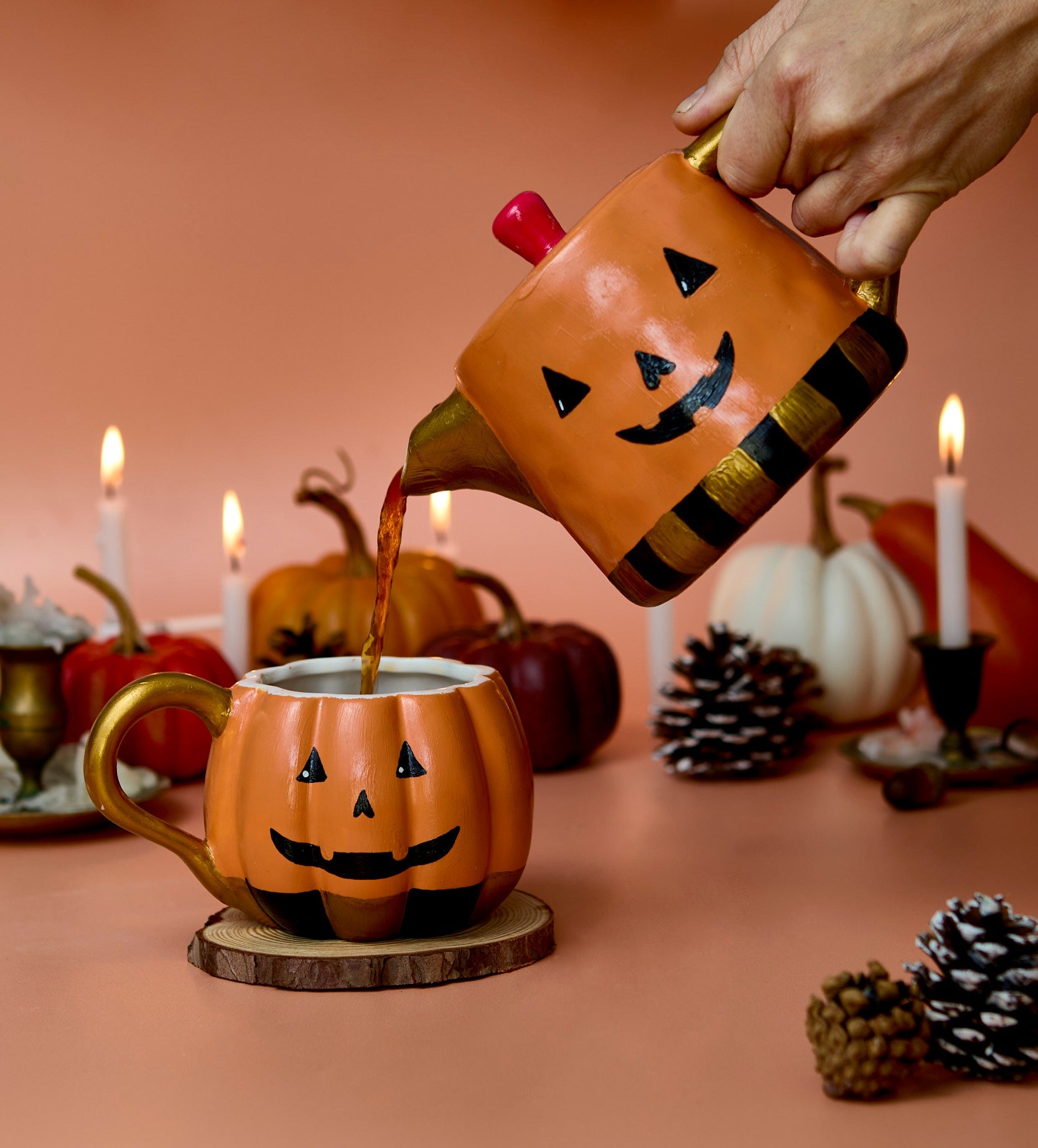 🎃 Halloween DIY Pumpkin Mug Pair – Buy More, Save More!