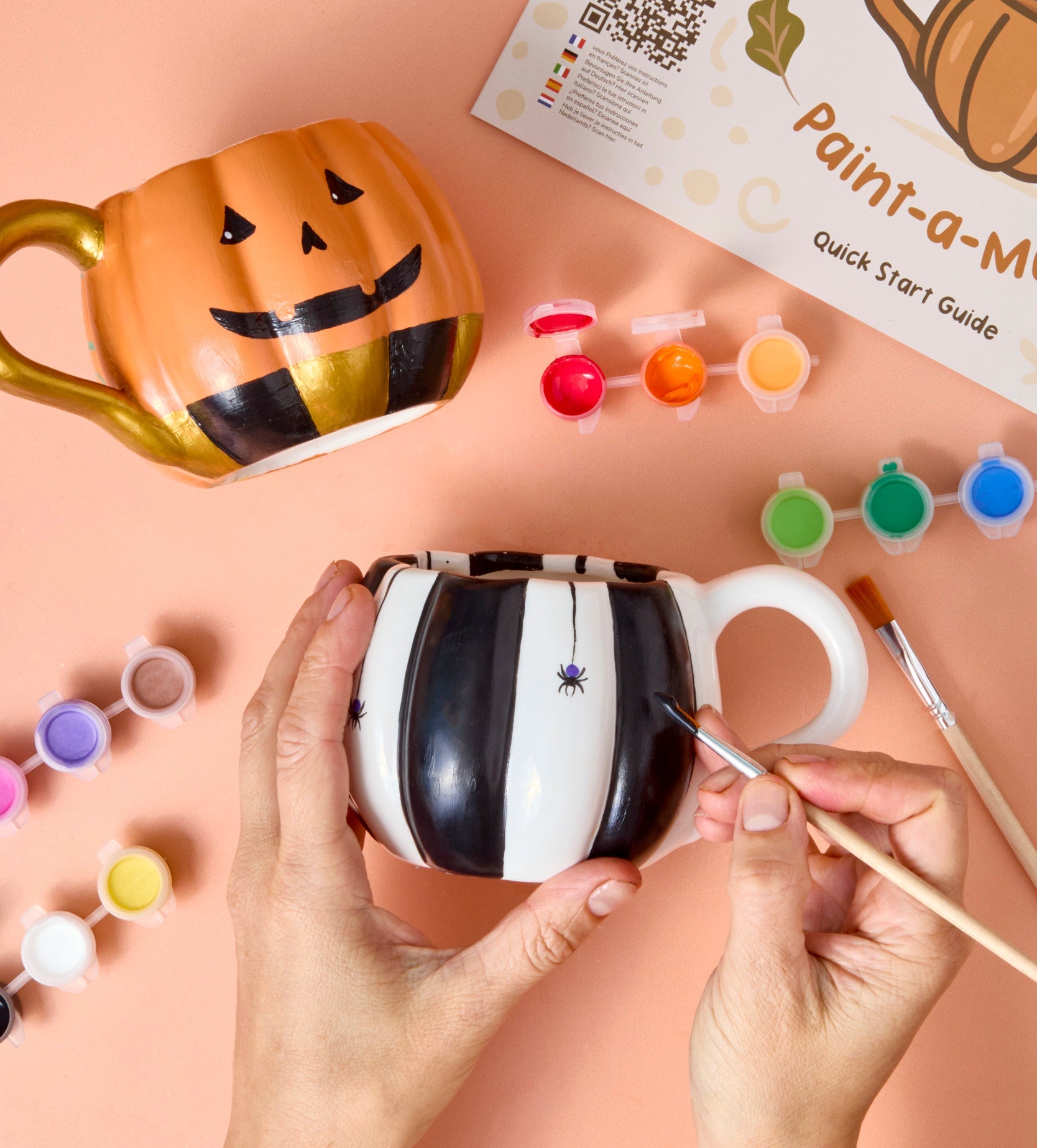 🎃 Halloween DIY Pumpkin Mug Pair – Buy More, Save More!