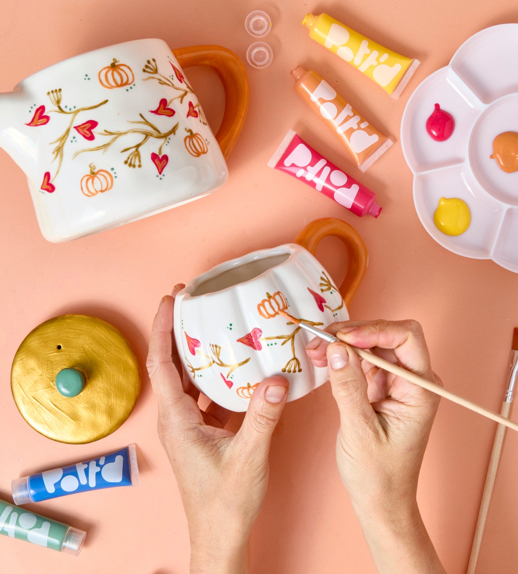 🎃 Halloween DIY Pumpkin Mug Pair – Buy More, Save More!