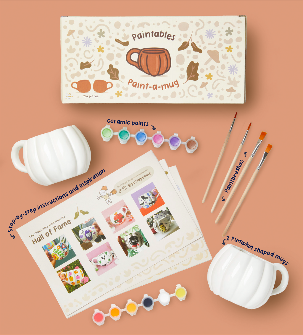 🎃 Halloween DIY Pumpkin Mug Pair – Buy More, Save More!