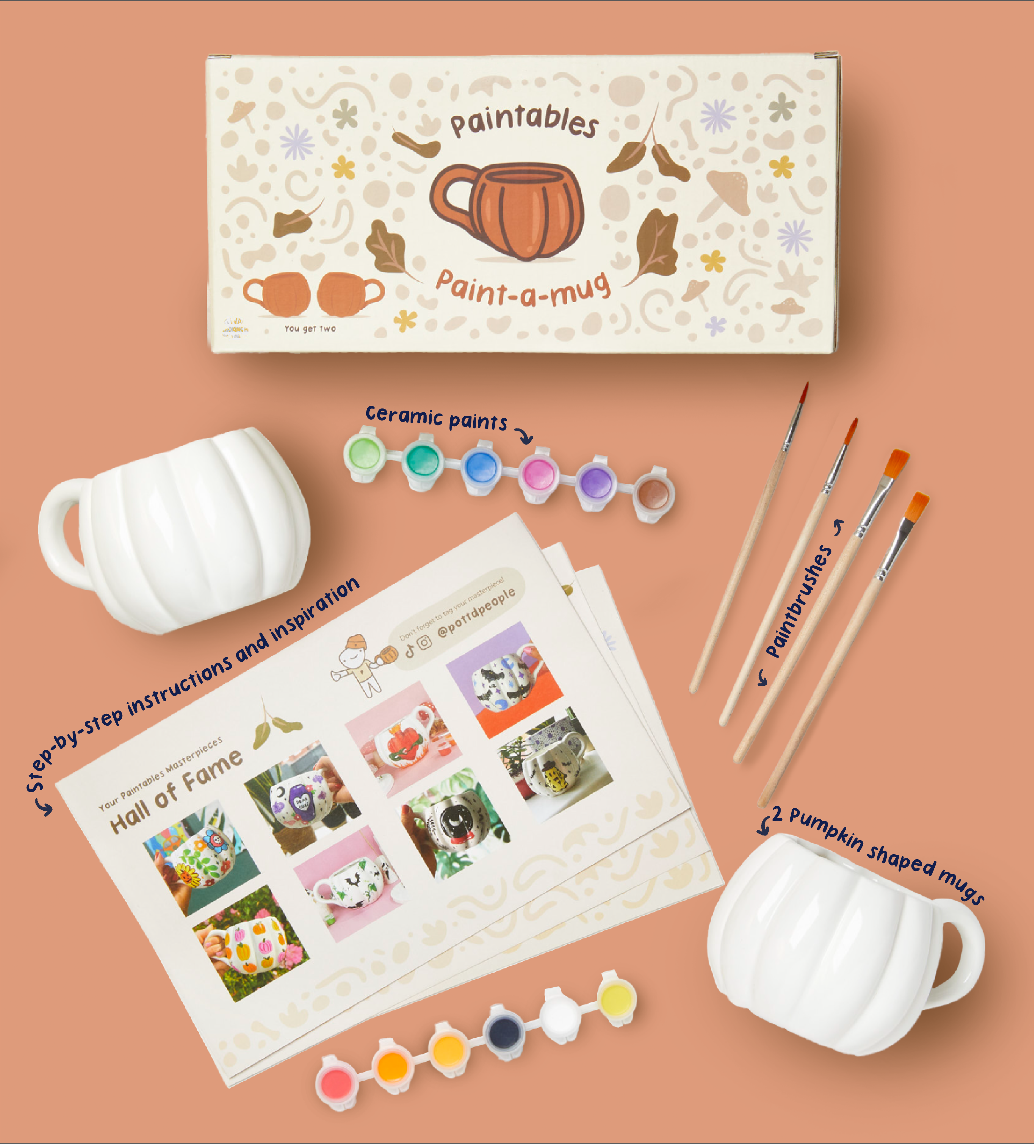 🎃 Halloween DIY Pumpkin Mug Pair – Buy More, Save More!