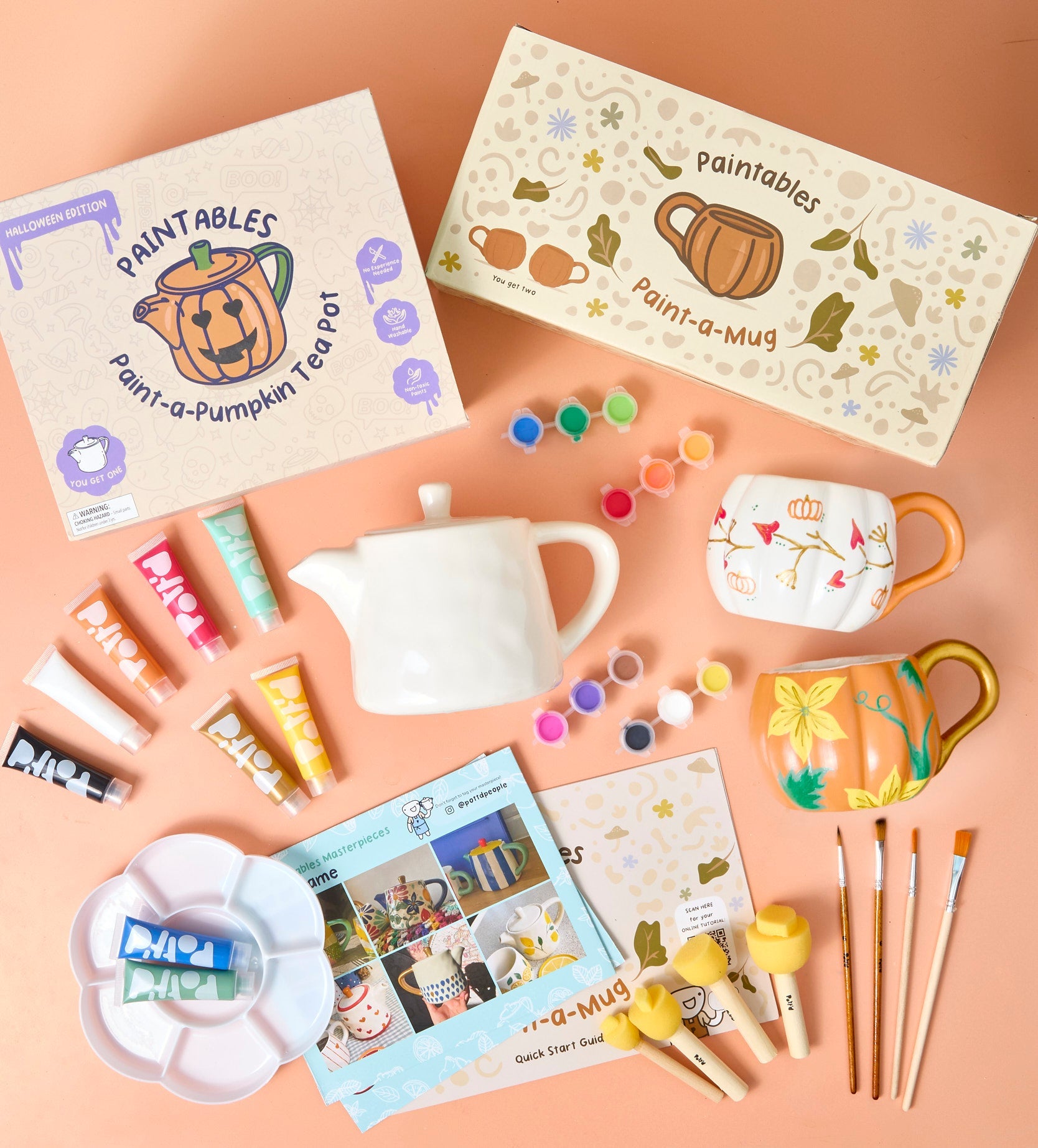 🎃 Halloween DIY Pumpkin Mug Pair – Buy More, Save More!