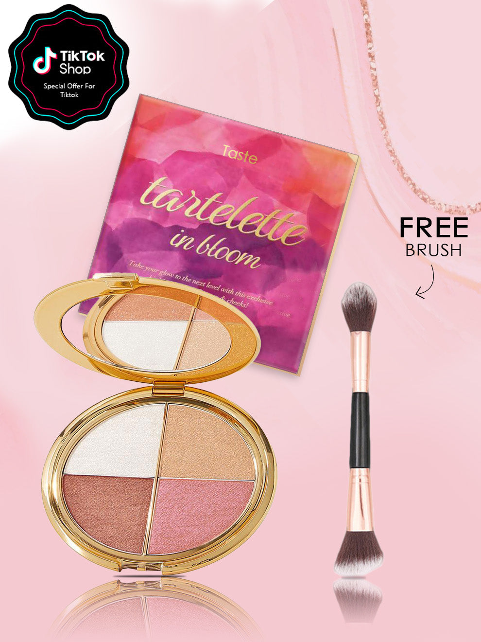 🥂Last 3 hours 60% off⏰eye & cheek palette - eyeshadow and highlighter makeup (with Detachable Brush)