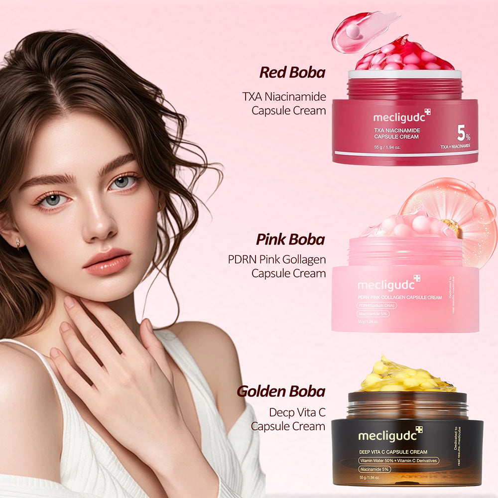 Final 3 Hours: 70%OFF🔥Mix & Match Boba Cream Set | Tiktok Viral Capsule Creams for Uneven Skin Tone, Glow Hydration, Korean Skincare, K-beauty