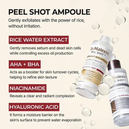 🏆Dr.Malexin Peel Shot Glow Rice Ampoule Duo