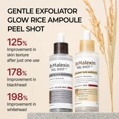 🏆Dr.Malexin Peel Shot Glow Rice Ampoule Duo