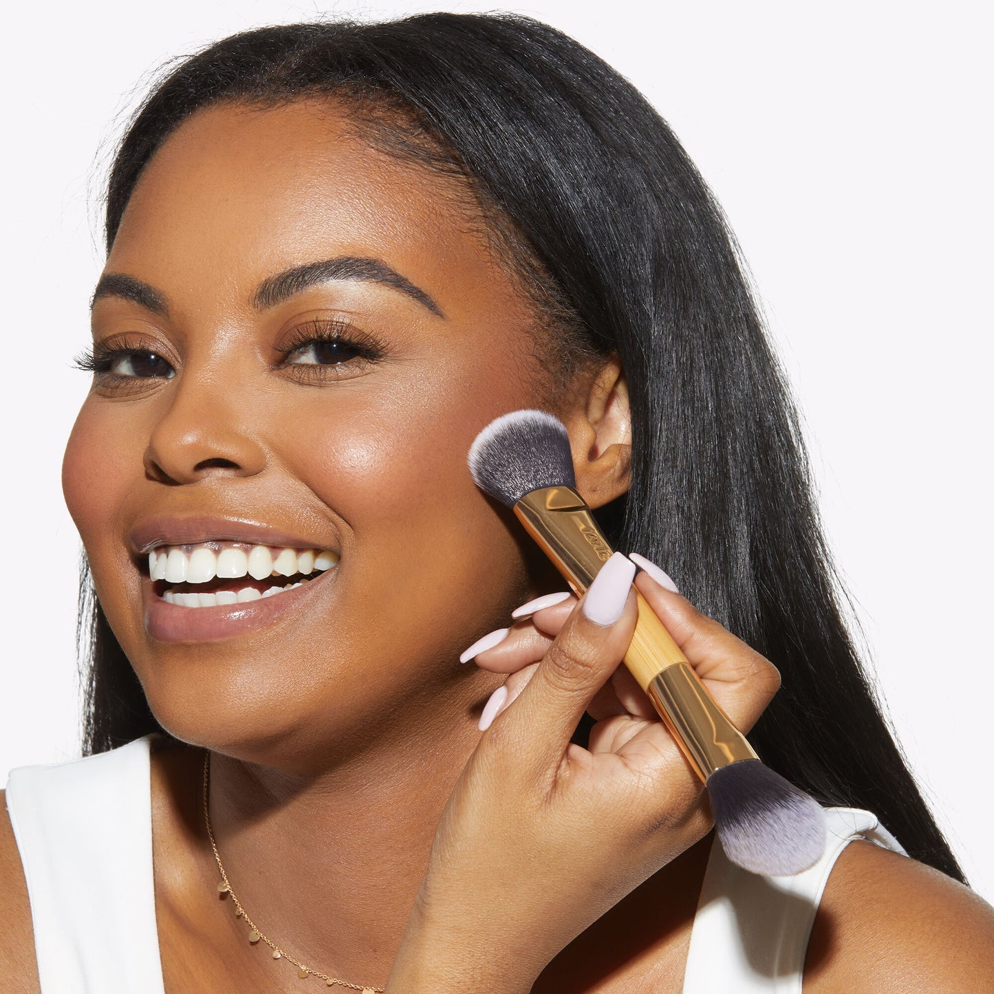 double-ended cheek brush