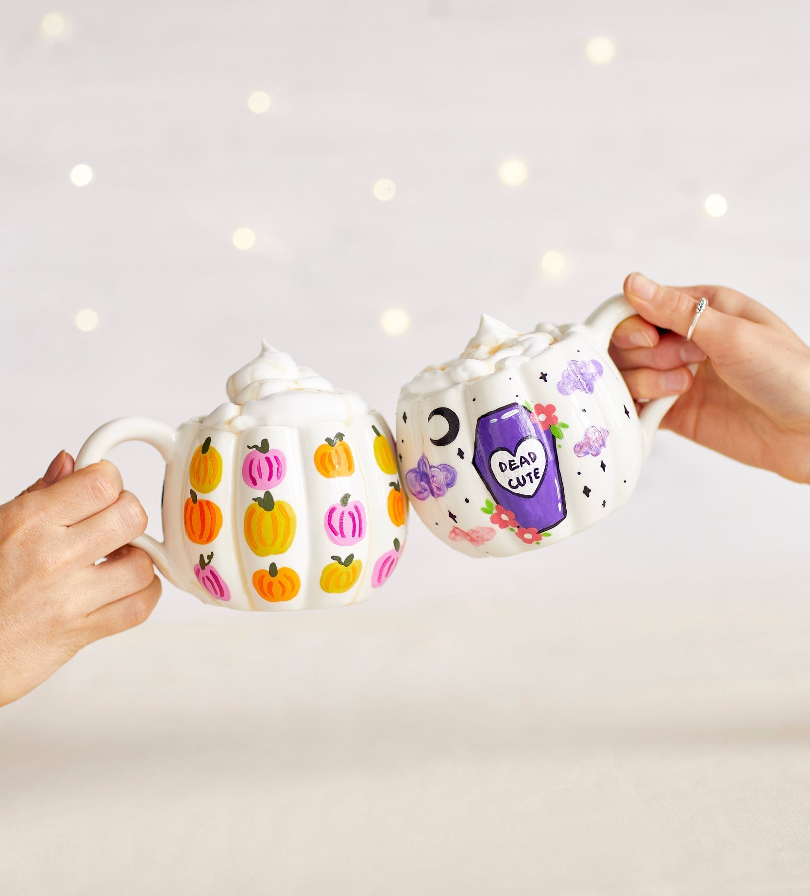 🎃 Halloween DIY Pumpkin Mug Pair – Buy More, Save More!