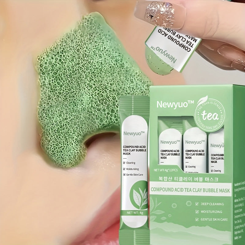 newyuo™ Green Tea InstaFoam Detox Mask 🍃 | Say Bye to Blackheads in 10 Seconds! 🧖‍♀️✨