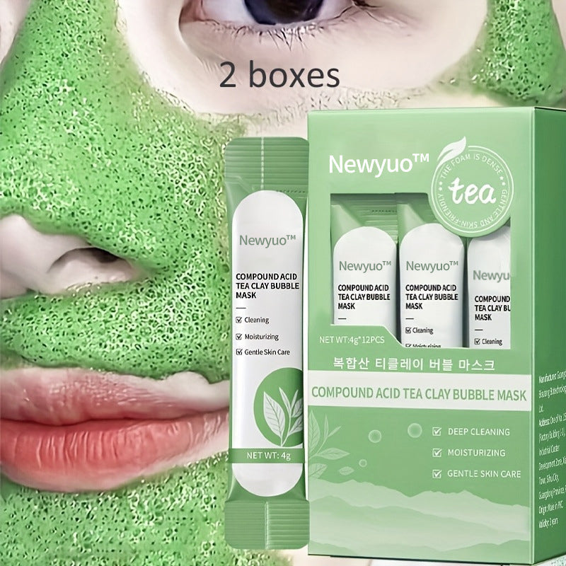 newyuo™ Green Tea InstaFoam Detox Mask 🍃 | Say Bye to Blackheads in 10 Seconds! 🧖‍♀️✨