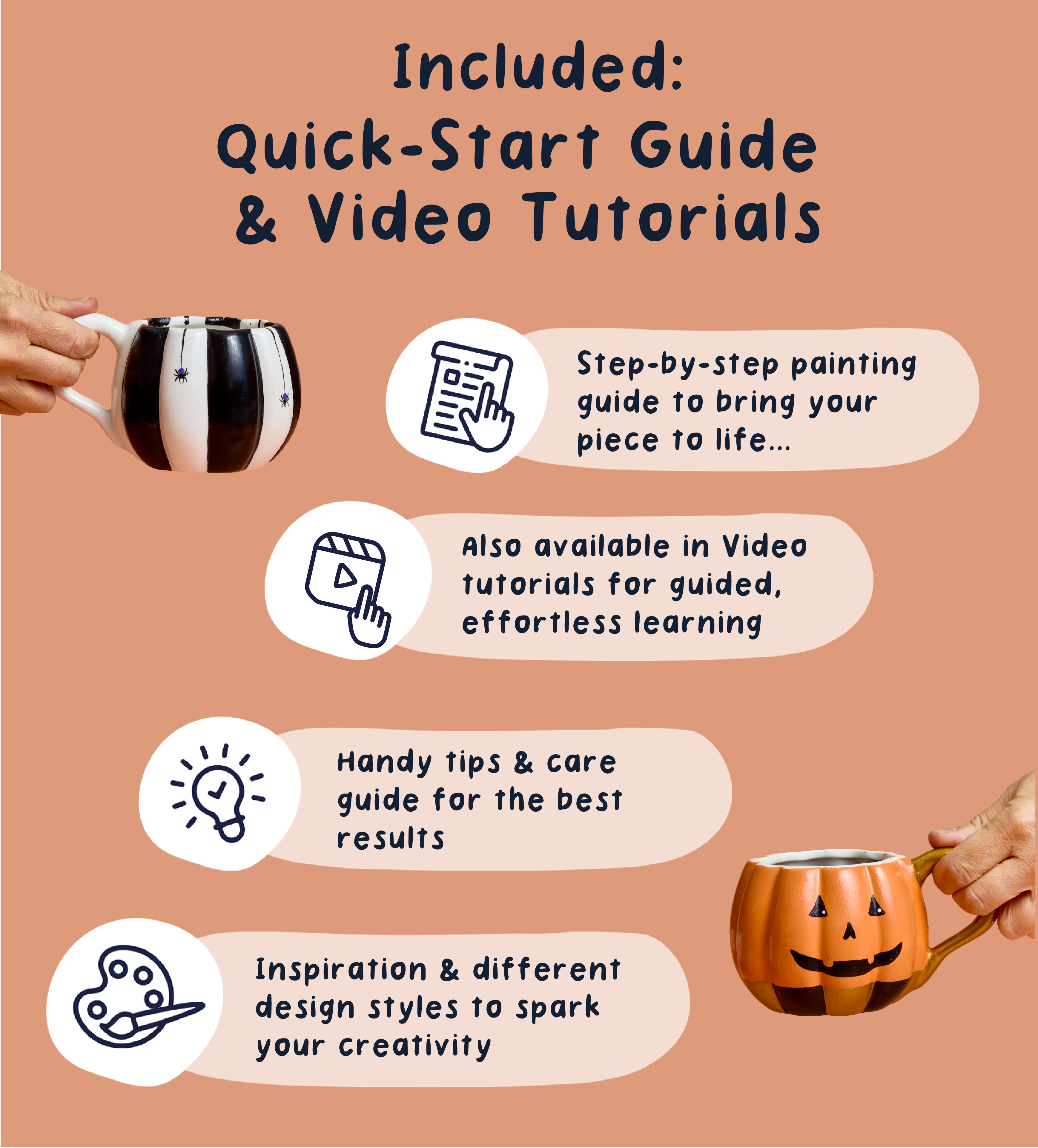 🎃 Halloween DIY Pumpkin Mug Pair – Buy More, Save More!